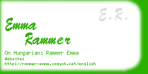 emma rammer business card